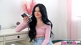 tiny latina teen sucks fucks big cock monster dick threesome taboo pounding