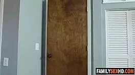 Angry stepbrother pounds stepsister and stepmom in wild threesome fuck