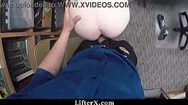 Heart pounding as young shoplifter gets bent over and dominated hard in store