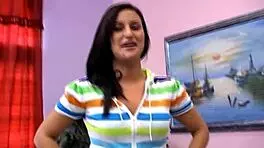 Young Brunette Goes Wild Sucking and Licking Massive Cock!