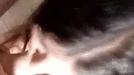 Curvy latina brunette cutie sucks big cock deepthroat amateurs cum mouth