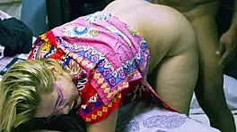 hot latina babe's huge tits bounce in crazy interracial ride