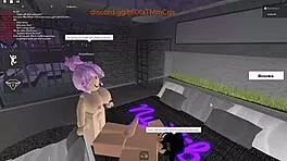 Horny student virgin pounds Roblox teacher milf hard!