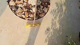 Big Titted Young Milf Sneaks Quick Cheating Fuck with Gardener in Heat