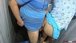 I'm addicted to slamming my lover's tight ass in the bathroom