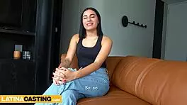 big booty latina cutie rides monster cock in casting 😈🍆
