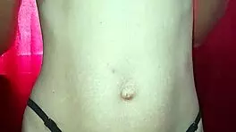 Petite Teen Amateur Rubs Tiny Natural Tits Masturbating