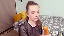 ritzy rain gags on huge toys drooling deepthroat saliva