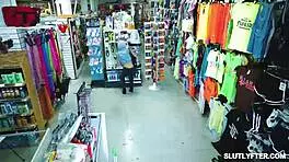 tattooed brunette shoplyfter teen spreadeagle pussy fuck bent over doggystyle facial