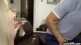 Damn girl, that hot blonde milf sucks young cock like a total pro!