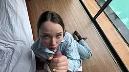 Sexy Jeans Babe Delivers Foot Fetish Blowjob and Hardcore Ride