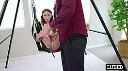 Naughty slut, why'd you steal and need daddy punishing your tight pussy on swing?