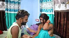 Desi housewife bends over for rough hardcore pounding by servant alone