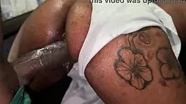 Stepsis spreads wide for massive black cock stuffing her tight hole