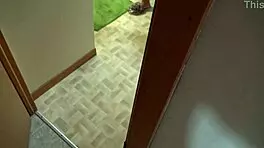 Horny young guy catches mature hairy pussy pissing voyeur style