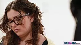 seductive milf guides virgin through oral pussy licking toy play