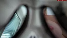 Big tits blonde pounded hard by stranger's monster cock on Halloween!