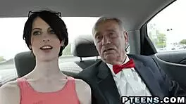 old dude, bang this naughty brunette cowgirl?