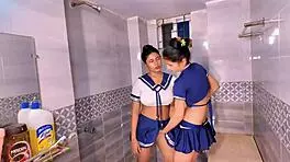 desi stepsis and bestie beg for my cock in their tight pussies and asses