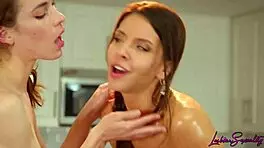 apryl rein milana ricci sonia sparrow dive into wet lesbian threesome orgy