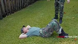 horny military bikini teens ride big tits in boot camp threesome frenzy