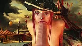 harley quinn stretches her ass cheeks on giant dildo scars explained