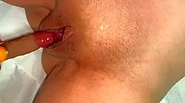 i'm loving these virgin tight pussies stretched by halloween dildos