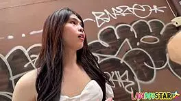 chasing 19yo thai ladyboy Gini for intense cock sucking action