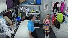 small frame big tits teen caught STEALING and PUNISHED hard in garage