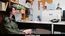 skinny teen stripped naked then fucked hard by punishing officer