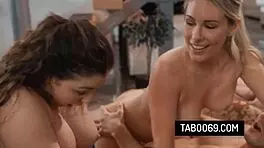 brunette milf leana lovings bunny madison foursome orgy ride