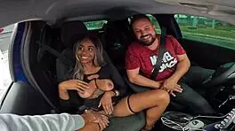ana strips bare on são paulo streets for juicy public ride