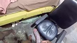 sucking big black cock with sticky bee honey tastes so yummy teasing ebony hairy pussy lingerie rip