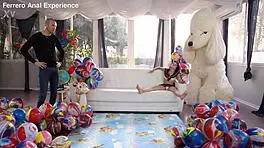 wet italian teen takes rough anal creampie gaping