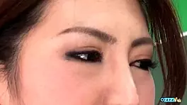 Super sexy asian beauty sucks fat cocks exploding on pretty face