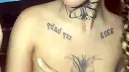 scottish tattooed emo teen fingers her big ass hard