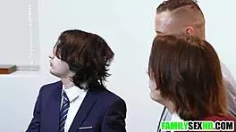 scientist enjoys wild group banging with young lab partners