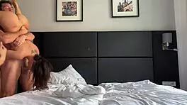 stumbled on girlfriend cheating so we double penetrated her tight wet pussy with her lover's monster cocks