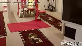 Intense Ball Licking By Bent-Over Petite Beauty In Hardcore Doggystyle