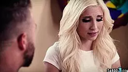 Nasty milf surprises hubby with shaved petite teen pussy for hardcore fun