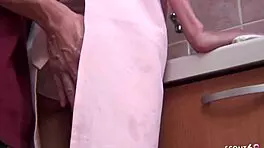 petite japanese maid sneaks creampie ride from boss at work