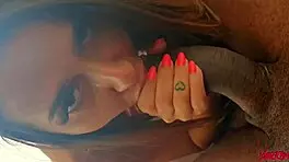 brazilian housewife rides huge cock squirting in sheer morning fuck