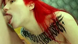 Submissive Redhead Slut Endures Brutal First Anal Monster Cock Assault