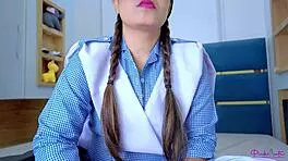 aah teacher stuffs his huge cock in my virgin student's tight hairy pussy! 😩💦