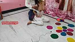 priya dives into wild holi fun with hot partner