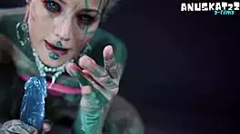 psychedelic hippies pip dive into wild dildo anal play