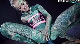 psychedelic hippies pip dive into wild dildo anal play