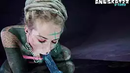 psychedelic hippies pip dive into wild dildo anal play