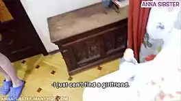 Watching roommate stroke his cock hard in dorm during my horny ovulation catches me spying close-up