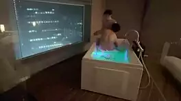 personal shoot cute santa babe breast sucked in bath